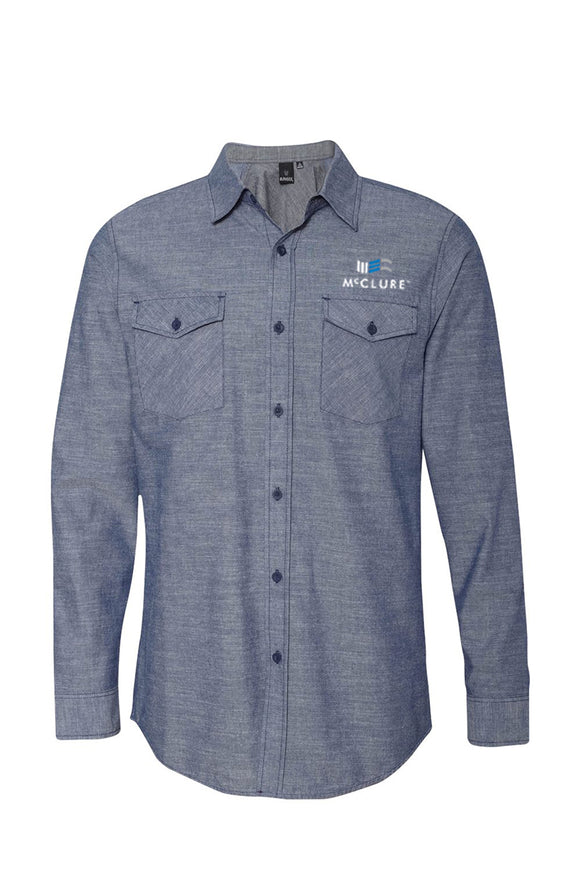 Long Sleeve Shirt: Burnside Chambray